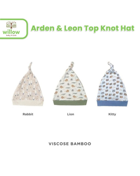 Arden & Leon Top Knot Hat Topi Bayi