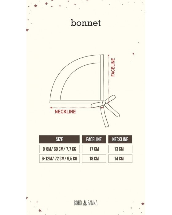 BOHOPANNA BONNET - TECA, 6-12M