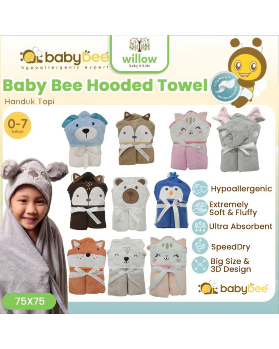 Baby Bee Hooded Towel Handuk Bayi 75X75