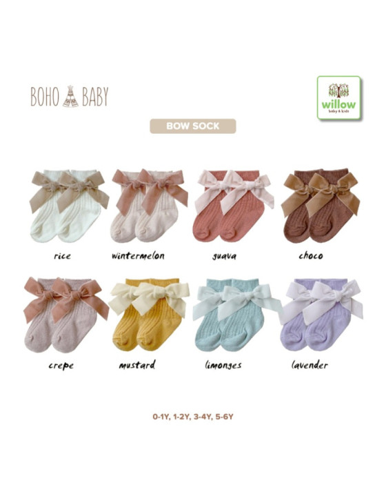 Bohopanna Bow Sock Kecil (0-2y)