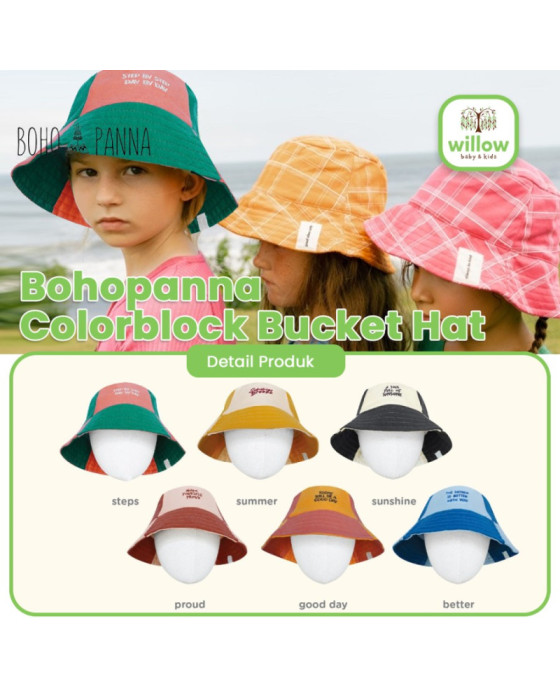 Bohopanna Colorblock Bucket Hat Topi Anak