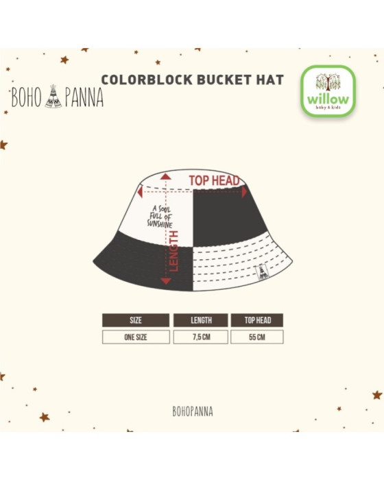 Bohopanna Colorblock Bucket Hat Topi Anak