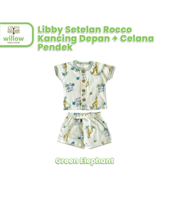 Libby Setelan Rocco Kancing Depan + Celana Pendek Baju Anak