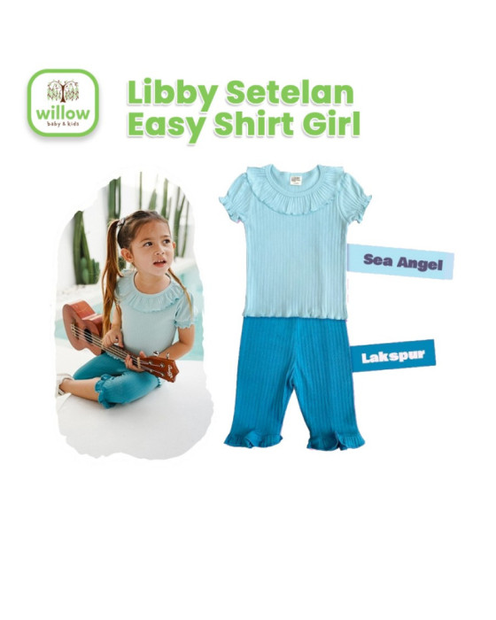 Libby Setelan Easy Shirt Girl Setelan Anak Perempuan