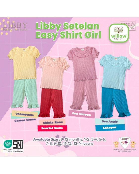 Libby Setelan Easy Shirt Girl Setelan Anak Perempuan