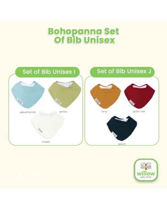 Bohopanna Set Of Bib Unisex New Series Celemek Bayi