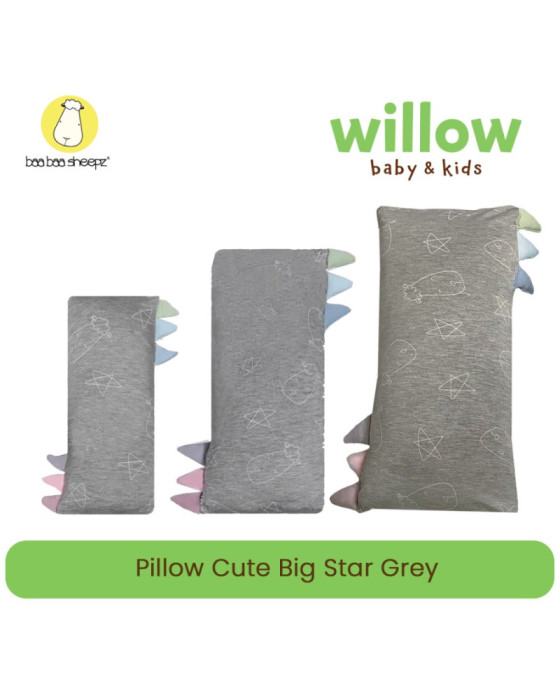 Baa Baa Sheepz Big Buddy Pillow Cute Big Star Grey Bantal Bayi