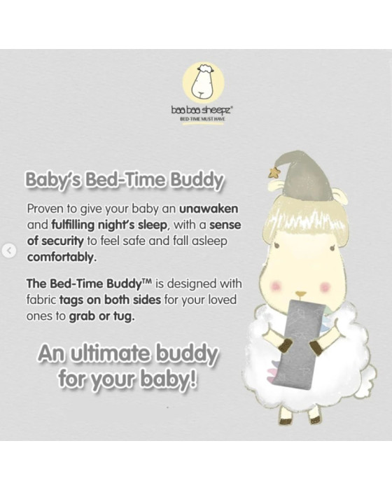 Baa Baa Sheepz Big Buddy Pillow Cute Big Star Grey Bantal Bayi