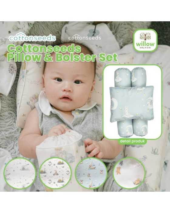 Cottonseeds Pillow & Bolster Set Bantal Guling Bayi New Series