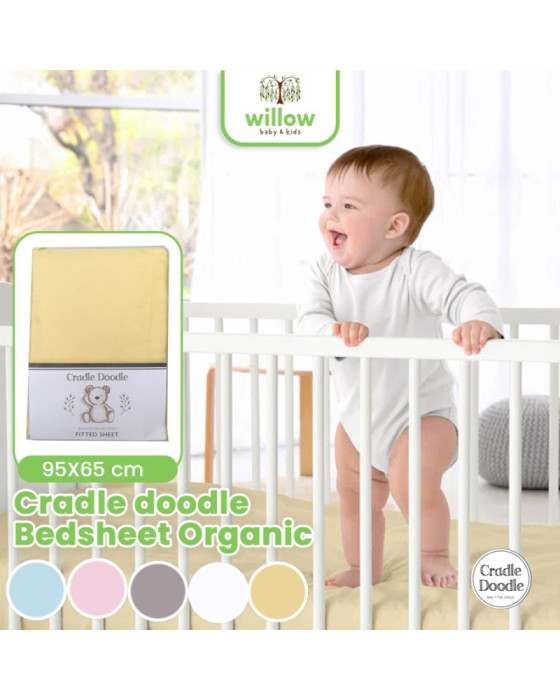 Cradle Doodle Bedsheet 95X65X10Cm Sprei Organik