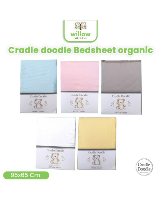 Cradle Doodle Bedsheet 95X65X10Cm Sprei Organik