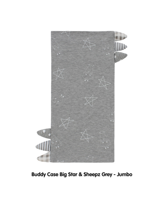 Baa Baa Sheepz Pillow Case Big Sheepz Star Grey Bantal Bayi