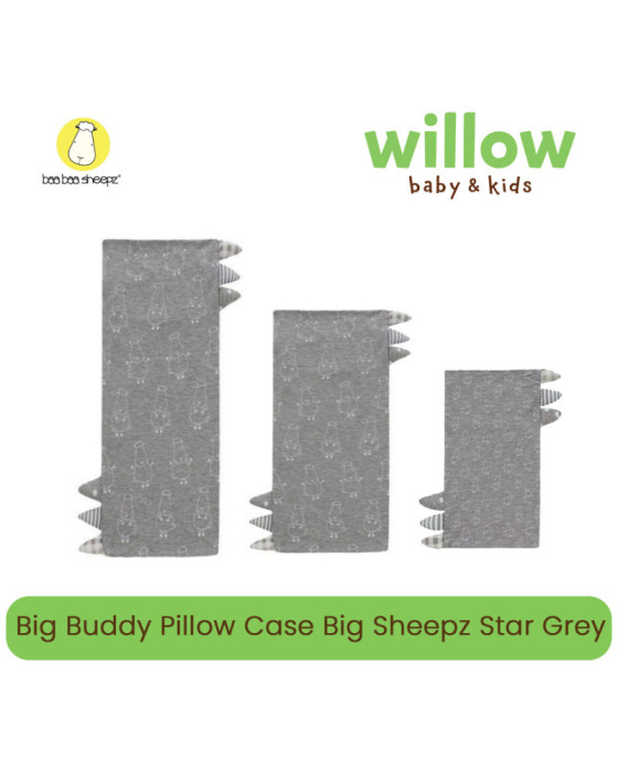 Baa Baa Sheepz Pillow Case Big Sheepz Star Grey Bantal Bayi