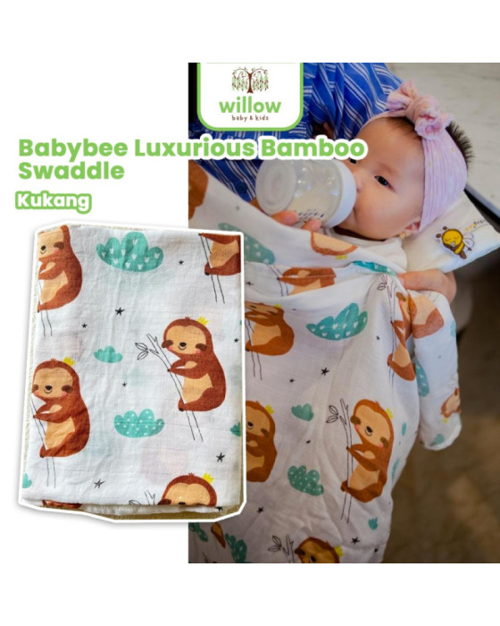 Baby Bee Luxurious Bamboo Swaddle Bedong Bayi