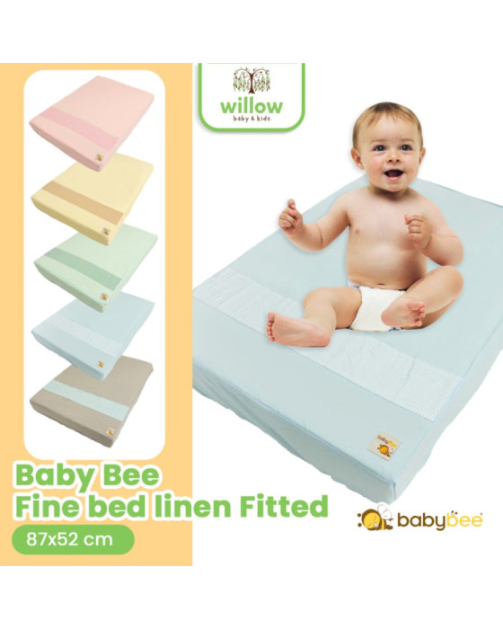 Baby Bee Fine Bed Linen Fitted Sprei Matras Bayi 87X52Cm