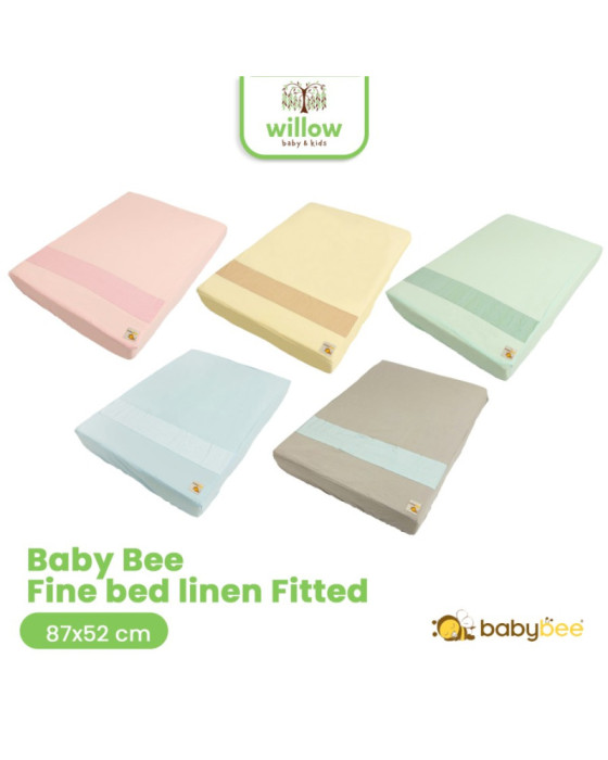 Baby Bee Fine Bed Linen Fitted Sprei Matras Bayi 87X52Cm