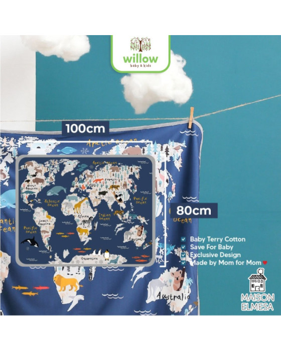 Maison Elmesa On The Go Printing Blanket Animaps Selimut Bayi