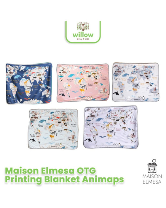 Maison Elmesa On The Go Printing Blanket Animaps Selimut Bayi