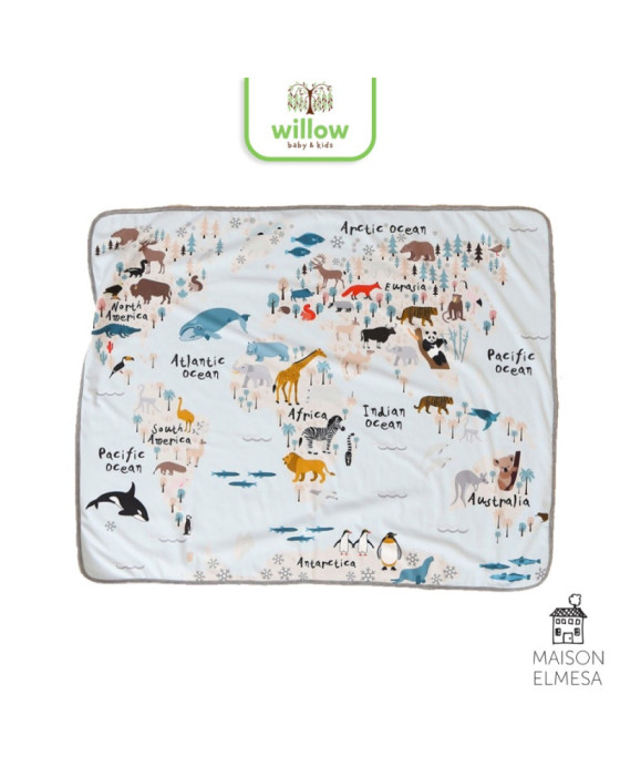 Maison Elmesa On The Go Printing Blanket Animaps Selimut Bayi