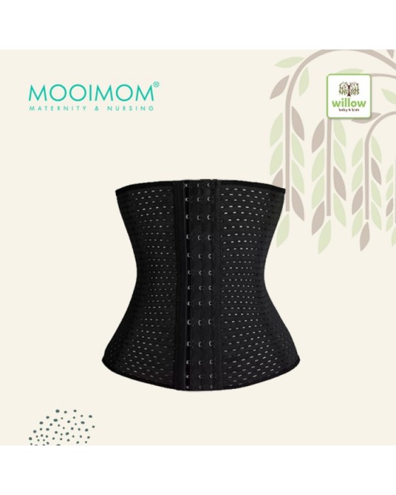 MOOIMOM C2903 LONG SEAMLESS BANED CORSET - BLACK, M