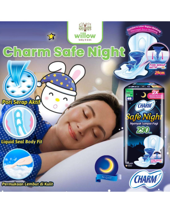 Charm Safe Night Wing Pembalut Wanita