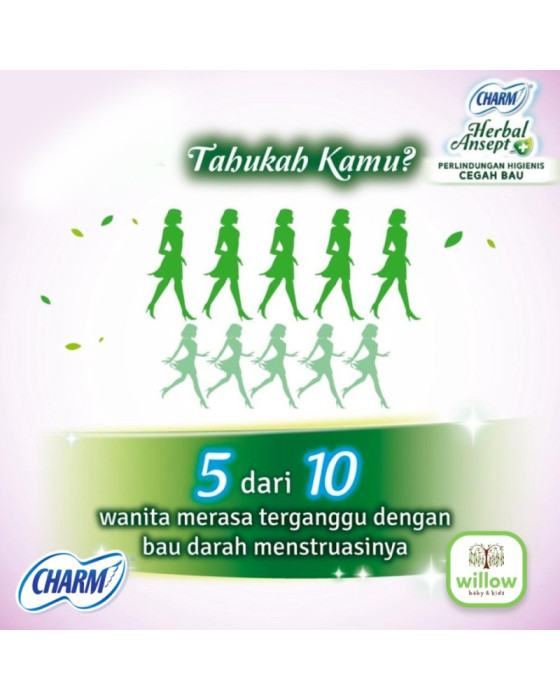 Charm Herbal Ansept+ Higienis Pembalut Wanita