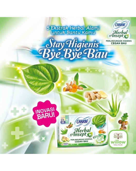 Charm Herbal Ansept+ Higienis Pembalut Wanita