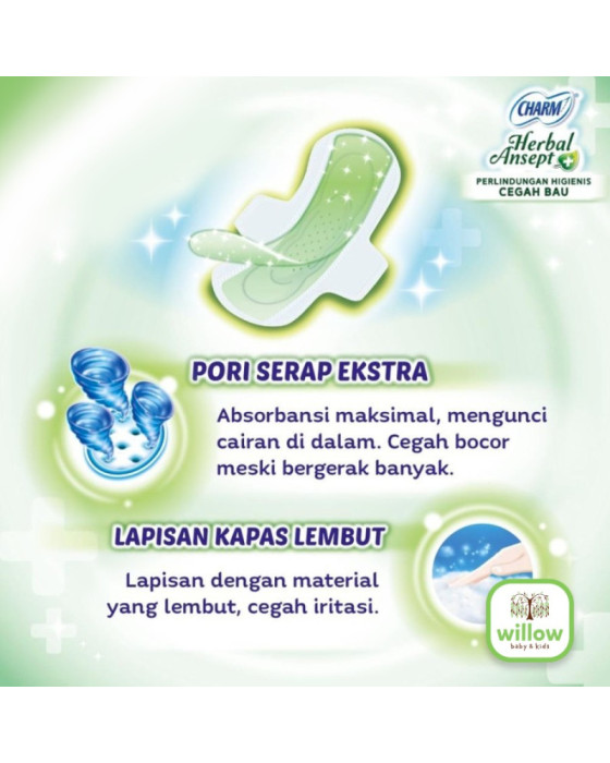 Charm Herbal Ansept+ Higienis Pembalut Wanita