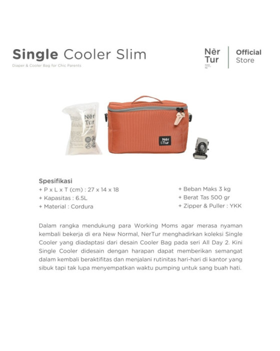 Nertur Diaper Bag Single Cooler Slim