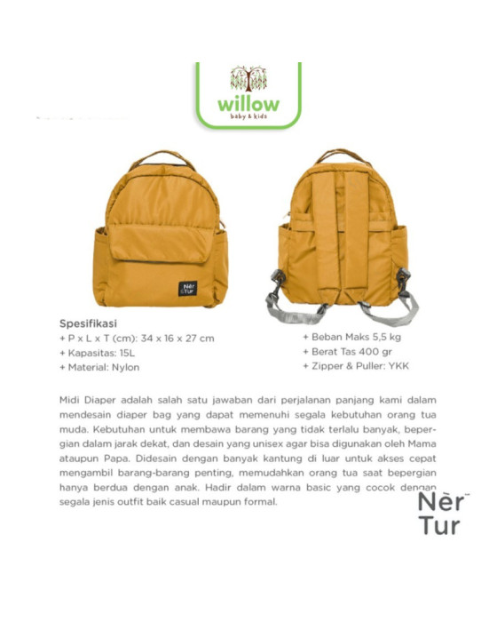 Nertur Diaper Bag Midi NS