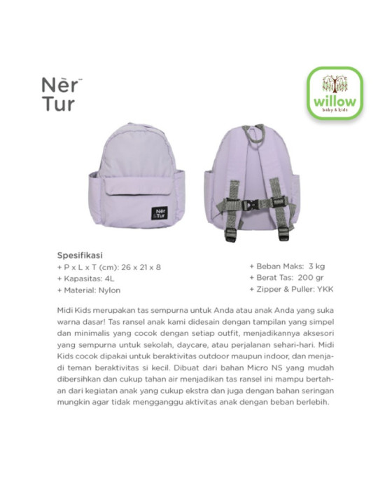 Nertur Diaper Bag Midi Kids