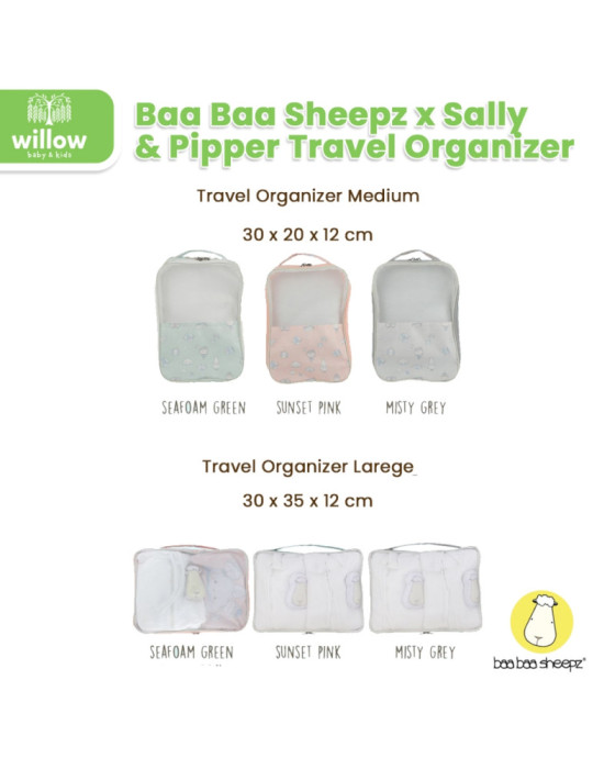 Baa Baa Sheepz Travel Organizer Around The World Sally & Pipper Perlengkapan Travel Medium