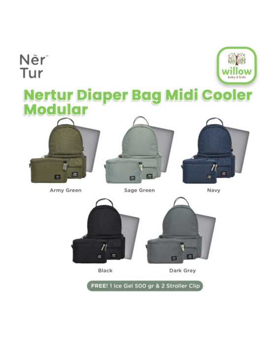 Nertur Diaper Bag Midi Cooler Modular Diaper Bag