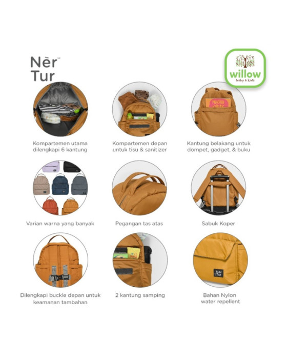 Nertur Diaper Bag Midi Kids Plus Tas Anak