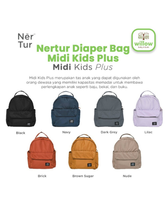 Nertur Diaper Bag Midi Kids Plus Tas Anak