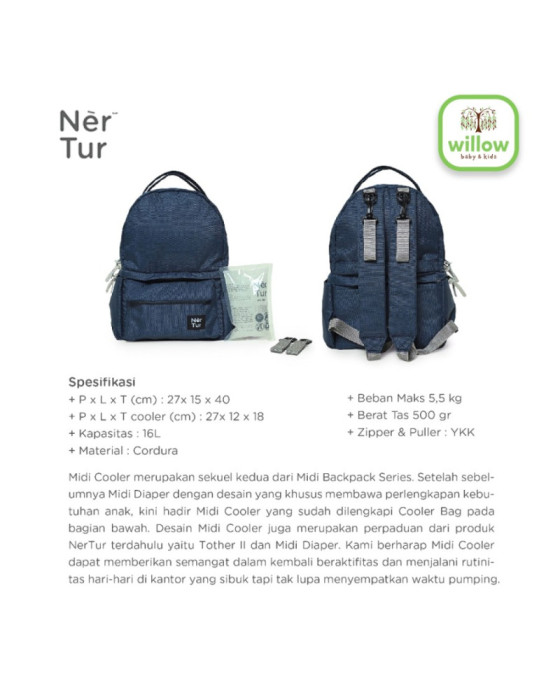 Nertur Diaper Bag Midi Cooler Waterproof