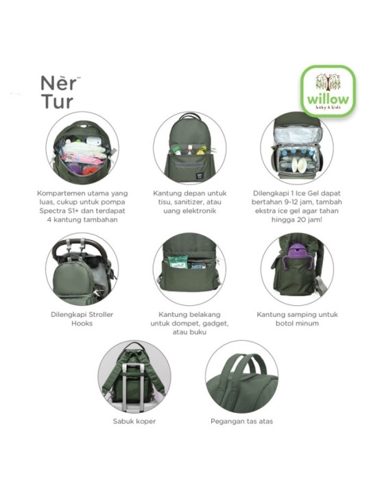 Nertur Diaper Bag Midi Cooler Waterproof