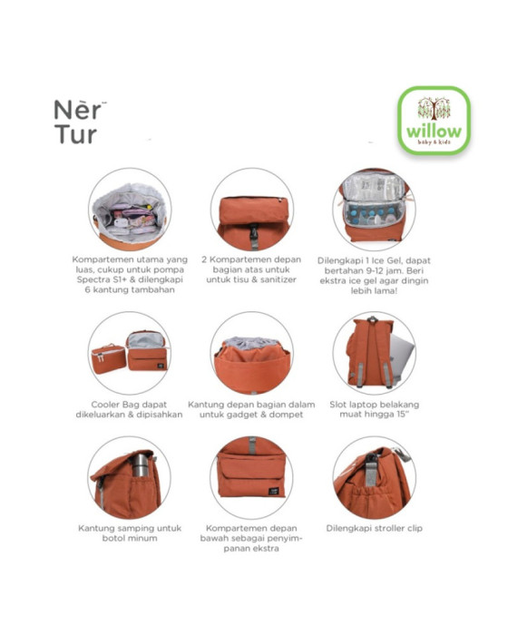 Nertur Diaper Bag All Day Pro Waterproof