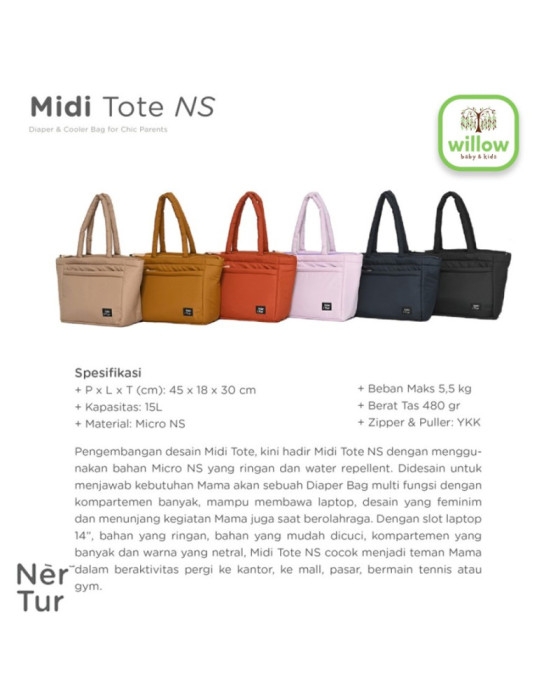 Nertur Diaper Bag Midi Tote NS