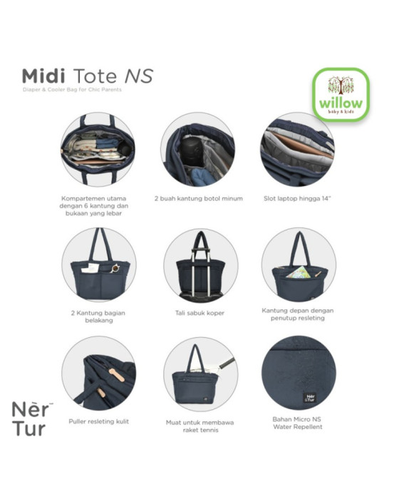 Nertur Diaper Bag Midi Tote NS