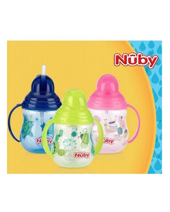 NUBY 117808 FLIP IT TWIN HANDLE STRAW 270ML