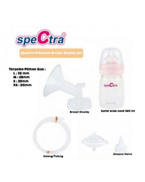 SPECTRA PREMIUM BREAST SHIELD SET WIDE NECK WITH WIDE NECK PP BOTTLE - L 32MM