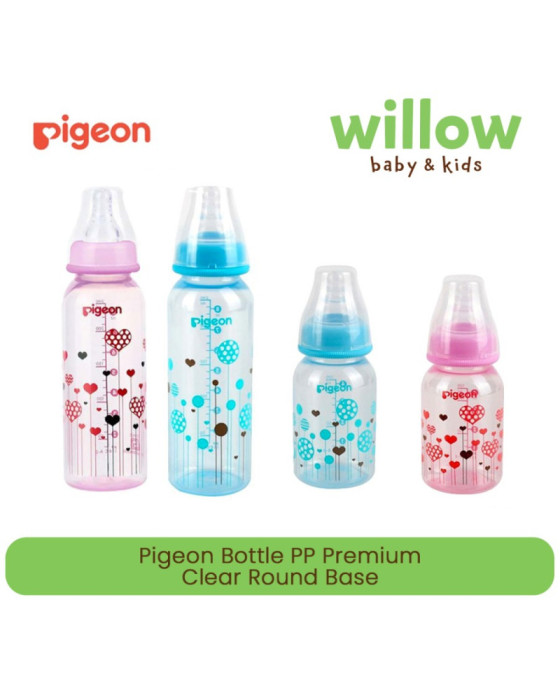 Pigeon Bottle PP Premium Pigeon Bottle PP Premium Clear Round Base 120ml