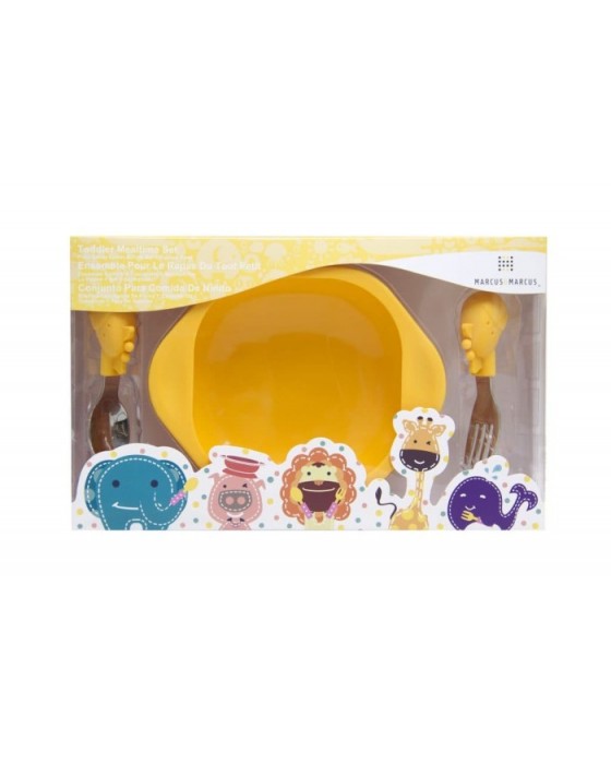 MARCUS & MARCUS TODDLER MEALTIME SET MANGKUK MAKAN BAYI - YELLOW