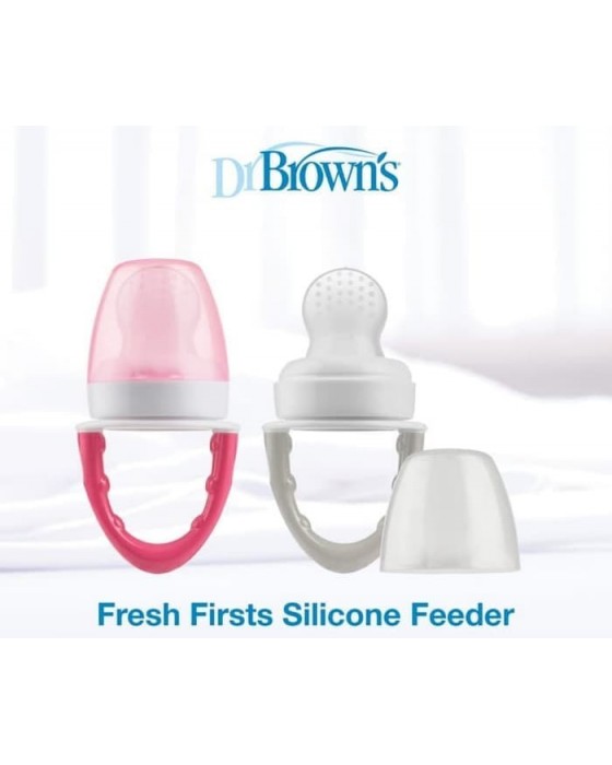 DR BROWN FIRSTS SILICONE FEEDER - GREY