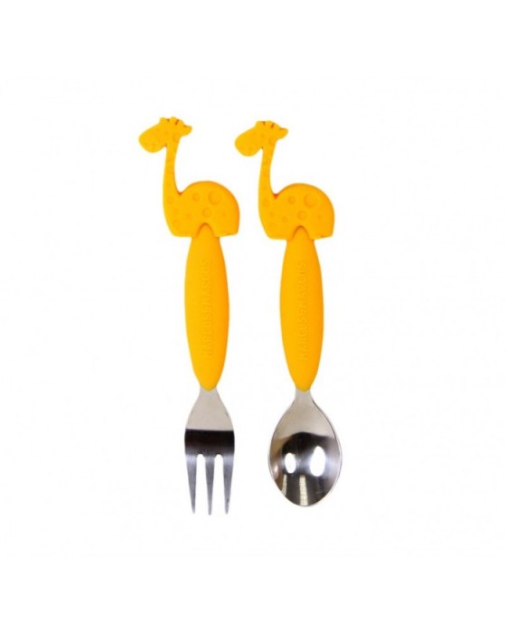 MARCUS & MARCUS KD03 SPOON AND FORK SET - YELLOW