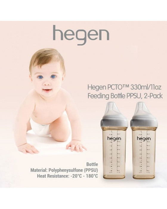 HEGEN PCTO FEEDING BOTTLE PPSU 330ML 2 PACK