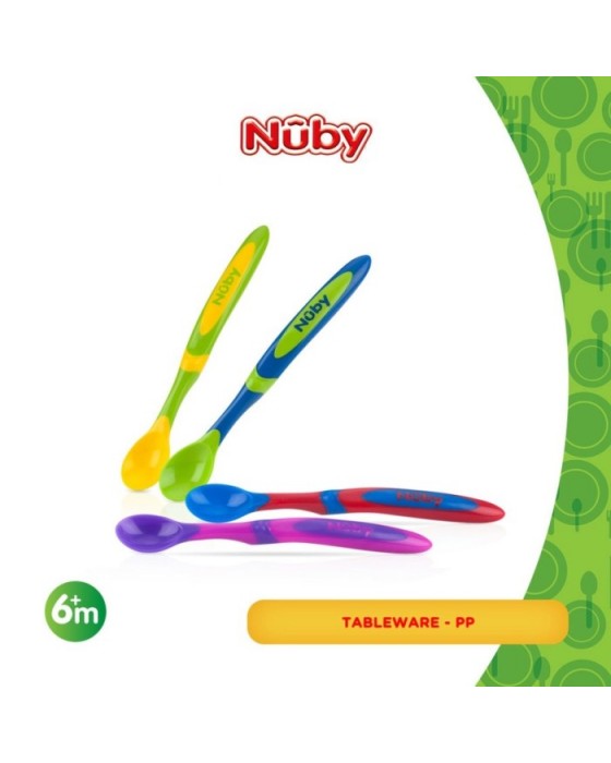 NUBY 123634 4PK LONG HANDLE WEANING SPOONS