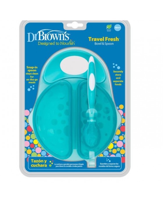 DR BROWN TF010-P3 TRAVEL FRESH BOW & SNAP IN SPOON, TEAL 1-PACK