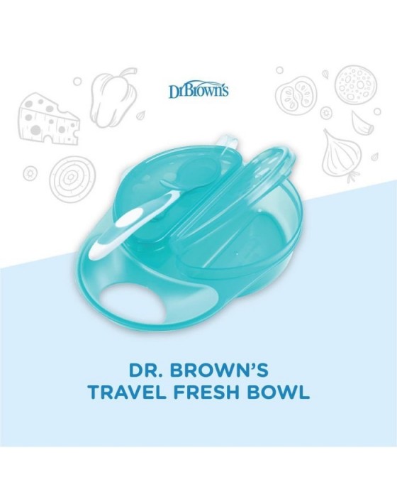 DR BROWN TF010-P3 TRAVEL FRESH BOW & SNAP IN SPOON, TEAL 1-PACK